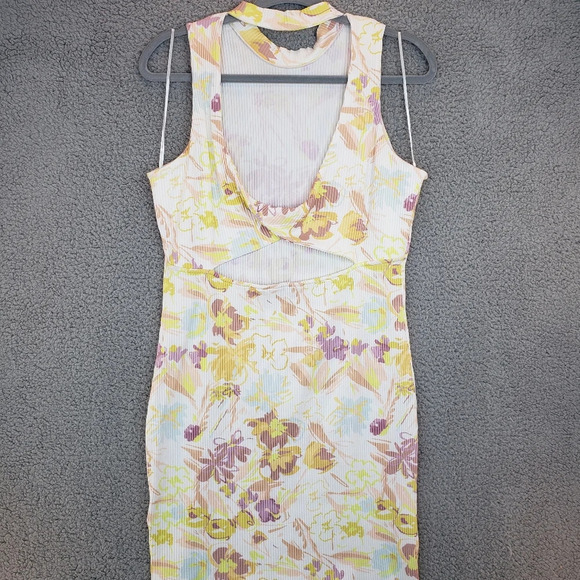 Ted Baker Effi Cut out Twist Back Bodycon Floral Spring Summer Dress Sz 12 - Picture 8 of 13